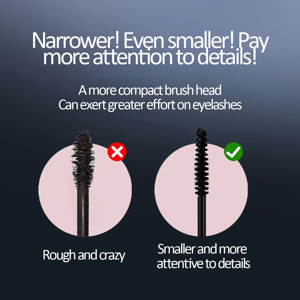 kakashow Silk Fiber Matte Mascara Makeup Ultra-Fine Brush Lengthens Eyelashes Waterproof Fast Dry Black Curling
