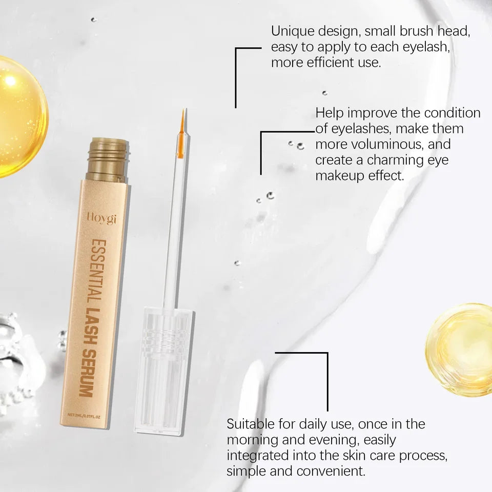Hoygi 2ml Lash Enhancing Serum Natural Looking Lift and Definition Smudge Proof Flex Hold Formula Clump Free Daily Mascara
